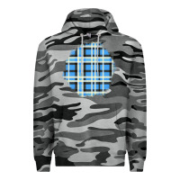 Slate Camo Winter Tartan Patch Premium Hoodie - BundleAndBundleShop
