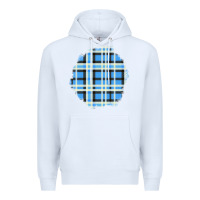 White Winter Tartan Patch Premium Hoodie - BundleAndBundleShop