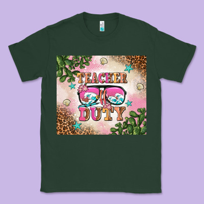 Teacher Of Duty Summer Break Classic Tee Designed By Adodesignshop