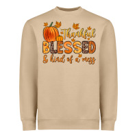 Mushroom thankful blessed and kind of a mess Heavyweight Sweatshirt - Zillion Design Studio
