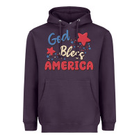 Plum god bless america Heavyweight Hoodie - MaliasSmallBusiness