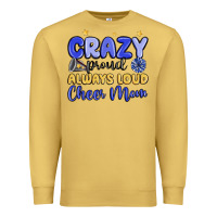 Antique Gold crazy proud always loud cheer mom Premium Sweatshirt - MaliasSmallBusiness