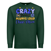 Sports Green crazy proud always loud cheer mom Premium Sweatshirt - MaliasSmallBusiness
