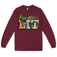 Burgundy western lets get lit ado Long Sleeve Tee - AdoDesignShop