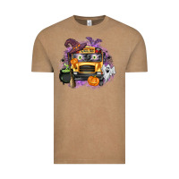 Vintage Coffee Halloween School Bus Vintage Tee - texasbilliewilder