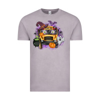 Vintage Zinc Halloween School Bus Vintage Tee - texasbilliewilder