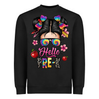 Black hello pre k Heavyweight Sweatshirt - texasbilliewilder