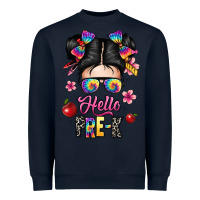 Navy hello pre k Heavyweight Sweatshirt - texasbilliewilder