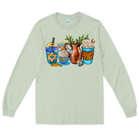 Matcha hannukah coffee cups Long Sleeve Tee - AdoDesignShop