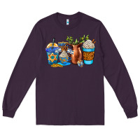 Plum hannukah coffee cups Long Sleeve Tee - AdoDesignShop