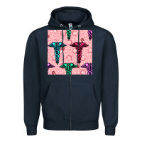 Navy Medicine Seamless Pattern Zipper Hoodie - BundleAndBundleShop