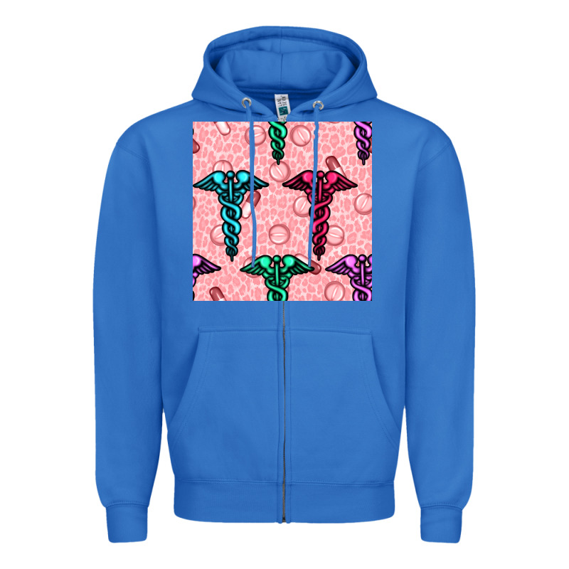 Medicine Seamless Pattern Zipper Hoodie by BundleAndBundleShop | Teevron
