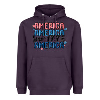 Plum america since 1776 Heavyweight Hoodie - MaliasSmallBusiness