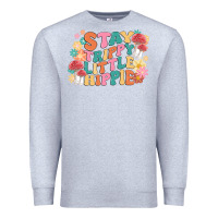 Heather Grey stay trippy little hippie Premium Sweatshirt - MaliasSmallBusiness