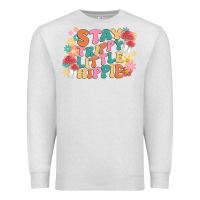Oatmeal Heather stay trippy little hippie Premium Sweatshirt - MaliasSmallBusiness