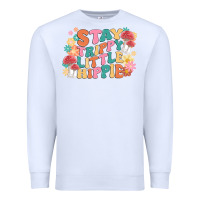 White stay trippy little hippie Premium Sweatshirt - MaliasSmallBusiness
