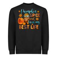 Black pumpkin spice and livin  my best life Heavyweight Sweatshirt - Zillion Design Studio