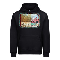 Black Christmas Barn Tractor Snow Urban Hoodie - Bettercallsaul