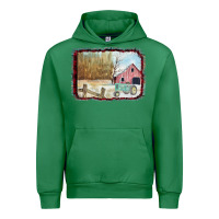 Emerald Christmas Barn Tractor Snow Urban Hoodie - Bettercallsaul