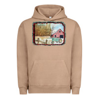 Pigment Burro Christmas Barn Tractor Snow Urban Hoodie - Bettercallsaul