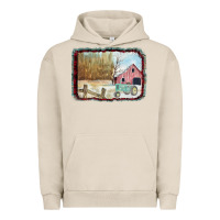 Pigment French Oak Christmas Barn Tractor Snow Urban Hoodie - Bettercallsaul