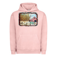 Pigment Salmon Christmas Barn Tractor Snow Urban Hoodie - Bettercallsaul
