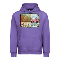 Tulip Christmas Barn Tractor Snow Urban Hoodie - Bettercallsaul