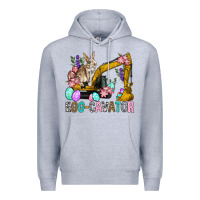 Heather Grey Egg Cavator Easter Premium Hoodie - BundleAndBundleShop