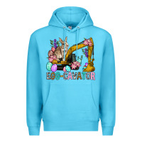 Ocean Blue Egg Cavator Easter Premium Hoodie - BundleAndBundleShop
