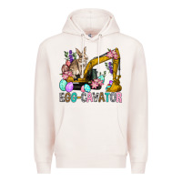 Pale Pink Egg Cavator Easter Premium Hoodie - BundleAndBundleShop