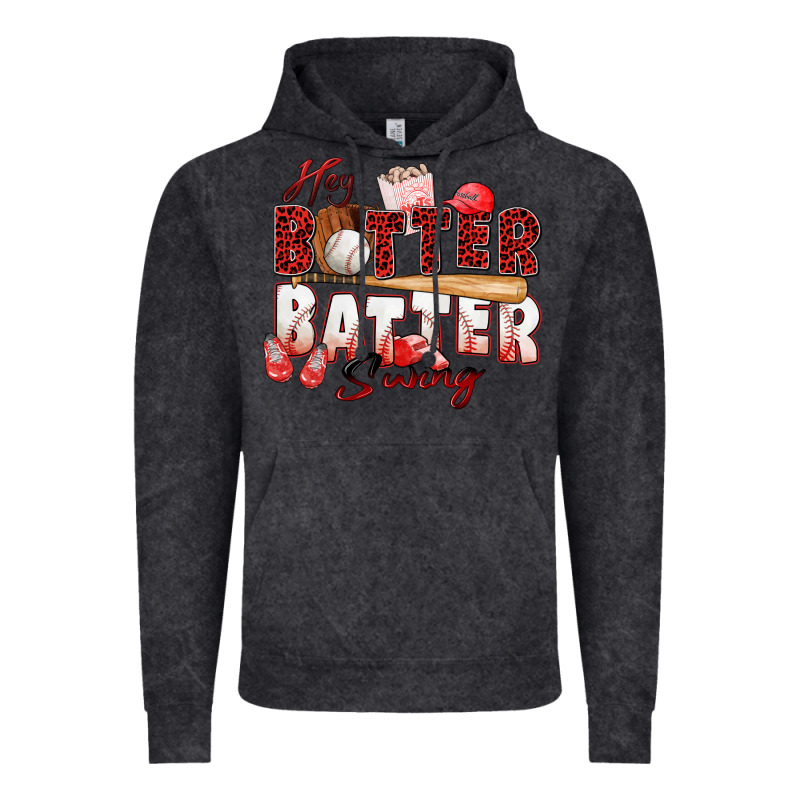 Hey Batter Batter Swing Baseball Vintage Hoodie by Zillion Design Studio | Teevron