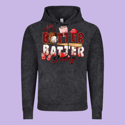 Hey Batter Batter Swing Baseball Vintage Hoodie Designed By Zillion Design Studio