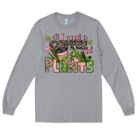 Heather Grey all i need is coffee and plants Long Sleeve Tee - JahusDesignShop