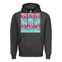 Charcoal Heather Nursing Heart Seamless Pattern Zipper Hoodie - BundleAndBundleShop