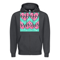 Smoke Nursing Heart Seamless Pattern Zipper Hoodie - BundleAndBundleShop