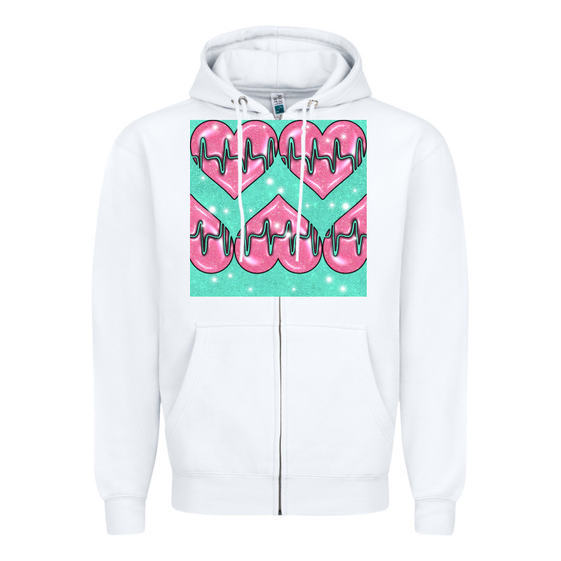 Nursing Heart Seamless Pattern Zipper Hoodie by BundleAndBundleShop | Teevron