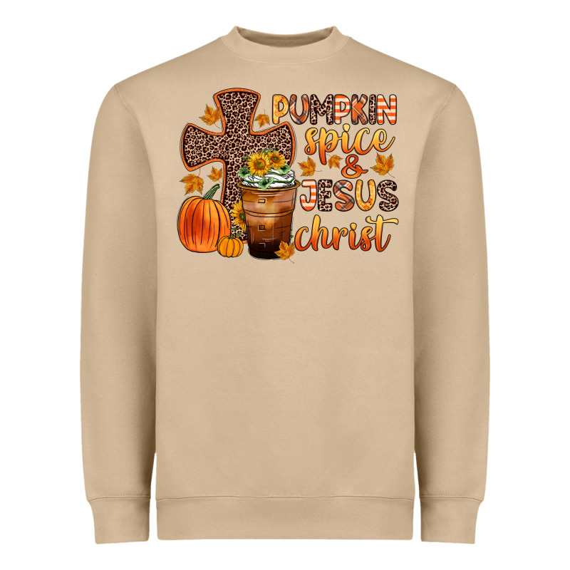 Pumpkin Spice And Jesus Christ Heavyweight Sweatshirt by Zillion Design Studio | Teevron