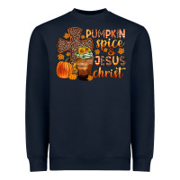 Navy pumpkin spice and jesus christ Heavyweight Sweatshirt - Zillion Design Studio