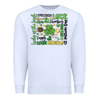 White st. patricks day Premium Sweatshirt - MaliasSmallBusiness