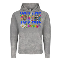 Cloud Rock you are enough with daisies Vintage Hoodie - texasbilliewilder