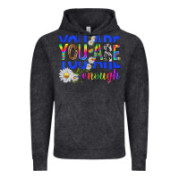 You Are Enough With Daisies Vintage Hoodie | Teevron