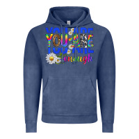 Vintage Denim you are enough with daisies Vintage Hoodie - texasbilliewilder
