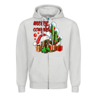 Dove Grey merry cowgirl  boots and cactus with gifts Zipper Hoodie - AdoDesignShop