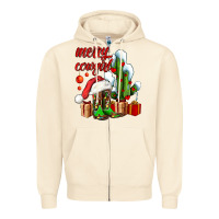 Sandshell merry cowgirl  boots and cactus with gifts Zipper Hoodie - AdoDesignShop