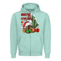 Merry Cowgirl  Boots And Cactus With Gifts Zipper Hoodie | Teevron