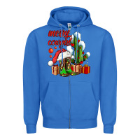 True Royal merry cowgirl  boots and cactus with gifts Zipper Hoodie - AdoDesignShop