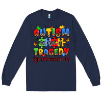 Navy autism is not a tragedy ignorance is Long Sleeve Tee - JahusDesignShop