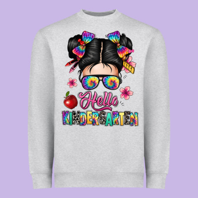 Hello Kindergarten Heavyweight Sweatshirt Designed By Texasbilliewilder