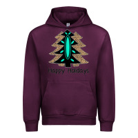 Mauve Wine Happy Holidays Tree Urban Hoodie - Bettercallsaul