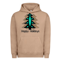 Pigment Burro Happy Holidays Tree Urban Hoodie - Bettercallsaul